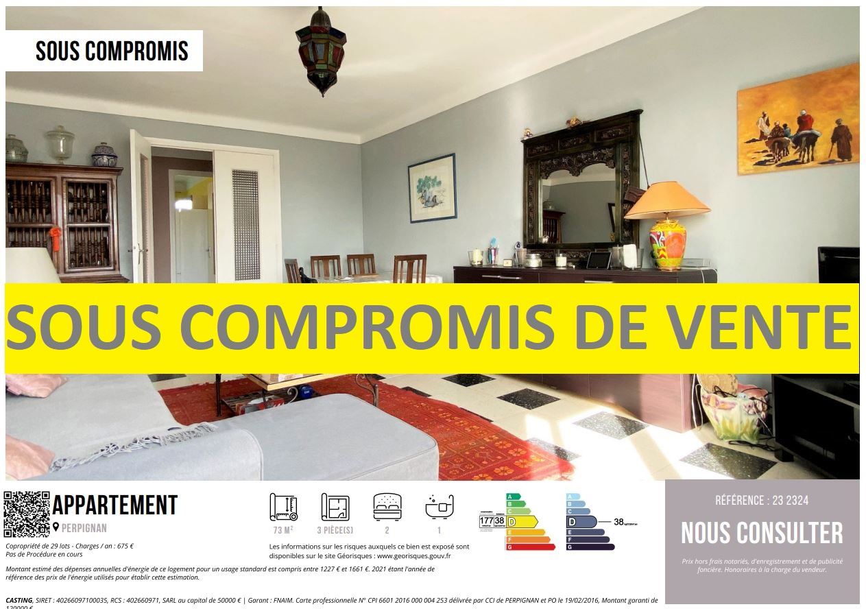 Vente Appartement 73m² 3 Pièces à Perpignan (66000) - Casting Immobilier