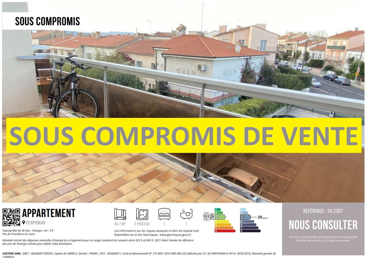 Vente Appartement 43m² 2 Pièces à Perpignan (66000) - Casting Immobilier