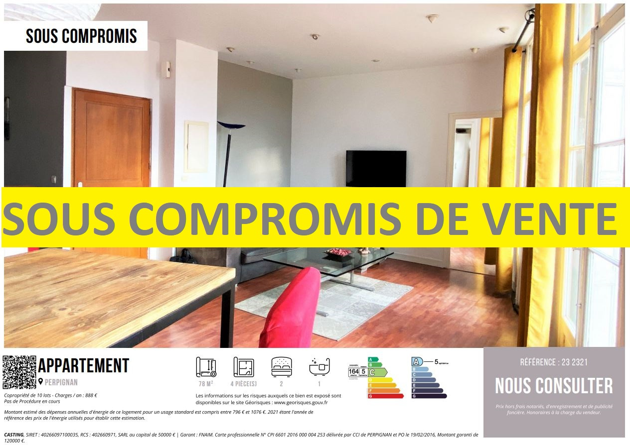 Vente Appartement 80m² 4 Pièces à Perpignan (66000) - Casting Immobilier