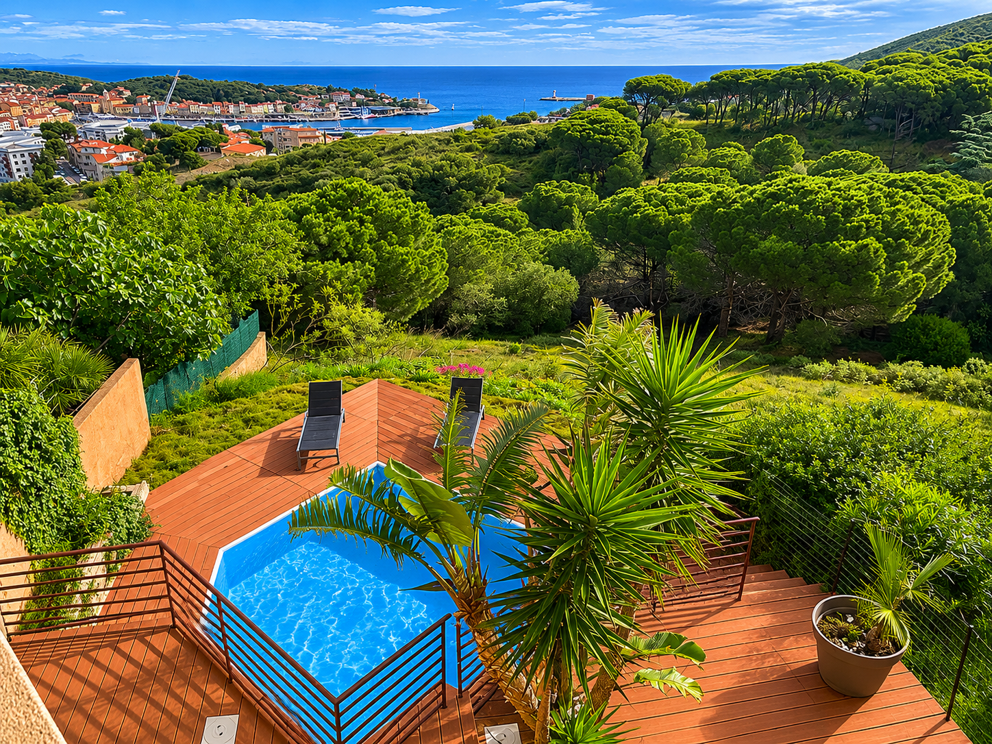 SUR LA COTE VERMEILLE, VILLA  DE STANDING AVEC VUE EXCEPTIONNELLE